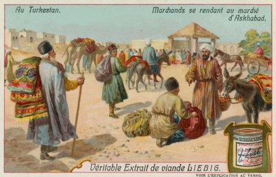 Merchants Going to a Market in Ashgabat in Turkmenistan by European School